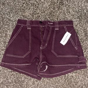 pacsun shorts, color is maroon and the size is a 25